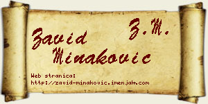 Zavid Minaković vizit kartica